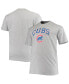 Фото #1 товара Men's Heathered Gray Chicago Cubs Big and Tall Secondary T-shirt