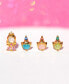 ფოტო #3 პროდუქტის Crystal Multi-Color Disney Princess Sleeping Beauty Stud Earring Set