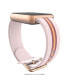 Фото #2 товара Ремешок для часов iTouch Air 4 с полосатым силиконовым ремешком в оттенке "розовый"