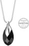 Ladies´ Pear Metcap Black Crystal Necklace