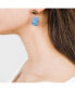 ფოტო #2 პროდუქტის Layered Dome + Denim Lapis Earrings