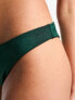 Weekday Ava brazilian bikini bottom in shiny dark green