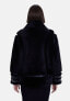 Women's Shearling Jacket, Silky Black With Black Wool