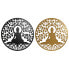 Фото #1 товара Настенный декор Home ESPRIT Чёрный Позолоченный Будда Восточный 100 x 1 x 100 cm (2 штук)