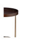 Фото #2 товара 21.75" Espresso Edie Mid Century Lipped Edge Side Table with Copper Legs