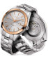 ფოტო #3 პროდუქტის Men's Swiss Automatic Gentleman Stainless Steel Bracelet Watch 40mm