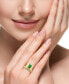 ფოტო #2 პროდუქტის EFFY® Emerald (1-3/8 ct. t.w.) & Diamond (1/4 ct. t.w.) Pyramid Inspired Statement Ring in 14k Gold