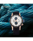 ფოტო #6 პროდუქტის Men's Speedboat Black Silicone Performance Timepiece Watch 46mm