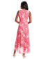 ფოტო #2 პროდუქტის Petite Printed Side-Tie Faux-Wrap Ruffle Dress