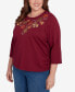 ფოტო #4 პროდუქტის Plus Size Classic Falling Leaves Top