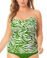 Anne Cole 281622 Plus Size Crossover Shirred Tankini Top Women's Swimsuit , 20W