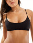 Фото #2 товара Weekday Cat soft scoop neck bra in black