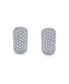 ფოტო #2 პროდუქტის 5 Five Row Pave Cubic Zirconia CZ Wide Huggie Hoop Earrings For Women.925 Sterling Silver