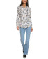 ფოტო #8 პროდუქტის Women's Whimsical-Print Roll-Tab Button-Front Top