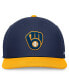 Фото #4 товара Men's Navy/Gold Milwaukee Brewers Evergreen Two-Tone Snapback Hat