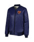 Women's Oatmeal, Navy Chicago Bears Switchback Reversible Full-Zip Jacket