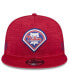 Фото #2 товара Men's Red Philadelphia Phillies 2024 Clubhouse 9FIFTY Snapback Hat