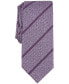 Фото #1 товара Men's Slim Stripe Tie, Created for Macy's
