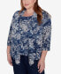 ფოტო #4 პროდუქტის Plus Size Classic Animal Melange Two In One Top With Necklace