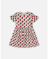 ფოტო #1 პროდუქტის Girl Organic Cotton Dress With Flounce Sleeves White Printed Pop Strawberry - Toddler|Child