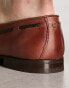 Noak made in Portugal loafers with tassel detail in brown leather