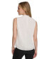 Фото #2 товара Women's Plisse Mock-Neck Sleeveless Top