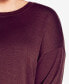 ფოტო #3 პროდუქტის Plus Size Tully Curved Hem Long Sleeve Sweater