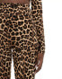 Threadbare Ski base layer top and leggings set in allover leopard print