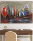 Фото #4 товара The Regatta 2 Mixed Media Iron Hand Painted Dimensional Wall Art, 32" x 48" x 2.4"