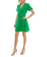 Фото #3 товара Women's Puff-Sleeve Chiffon Dress