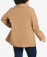 ფოტო #2 პროდუქტის Plus Size Faux Wool Peacoat