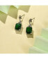 Фото #2 товара Women's Green Stone Drop Earrings