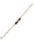 ფოტო #1 პროდუქტის Gold-Tone Tortoise-Look Logo Chain Link Bracelet