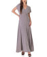 Фото #7 товара Платье макси с металлическими вставками и рукавами "крылышко" от 24seven Comfort Apparel