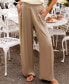 ფოტო #2 პროდუქტის Women's Neutral High-Rise Wide Leg Pants