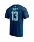 Фото #4 товара Men's Brandon Tanev Deep Sea Blue Seattle Kraken Authentic Stack Name and Number T-shirt