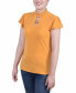 ფოტო #3 პროდუქტის Petite Size Short Flutter Sleeve Mock Neck Top