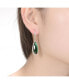 Elegant Teardrop Shaped Earrings with A Cubic Zirconia Middle Stone