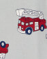 Фото #8 товара Baby 4-Pack Long-Sleeve Firetruck Bodysuits 18M