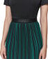 Women's Pleated-Skirt Colorblocked Midi Dress