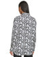 ფოტო #2 პროდუქტის Women's Printed Long Sleeve Button-Front Shirt
