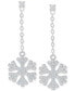 ფოტო #1 პროდუქტის Lab-grown White Sapphire Snowflake Drop Earrings (1-1/10 ct. t.w.) in Sterling Silver