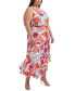 ფოტო #10 პროდუქტის Plus Size Printed Halter Maxi Dress