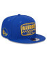 Men's Royal Golden State Warriors 2024 NBA All-Star Game Rally Drive Finish Line Patch 9FIFTY Snapback Hat