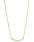18k Gold-Plated Cubic Zirconia Statement Necklace, 16" + 2" extender