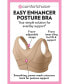 Plus Size Easy Enhancer Front Close Wireless Posture Bra Красный, 54g - фото #2