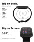 ფოტო #2 პროდუქტის Air 4 Unisex Black Silicone Strap Smartwatch 46mm