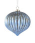 Фото #1 товара K&K Interiors 8.5In Mercury Glass Ribbed Onion Christmas Ornament Blue