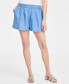 Фото #3 товара Women's High-Rise Chambray Easy Shorts, Created for Macy's