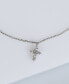 ფოტო #2 პროდუქტის Cubic Zirconia Cross Charm Ankle Bracelet in Sterling Silver, Created for Macy's